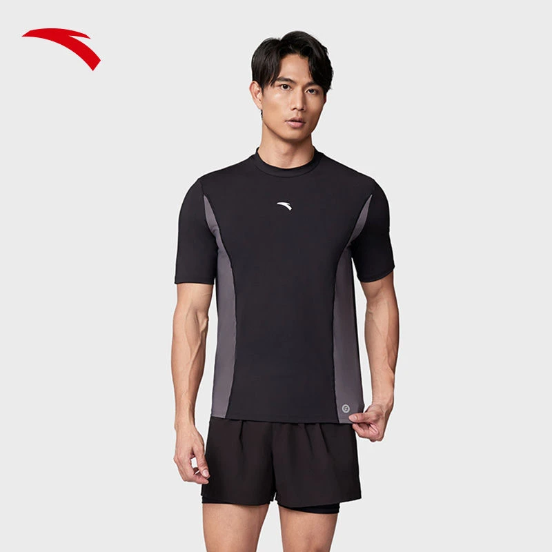 安踏泳衣男子2024新款专业紧身竞速比赛训练游泳衣正品1824532411