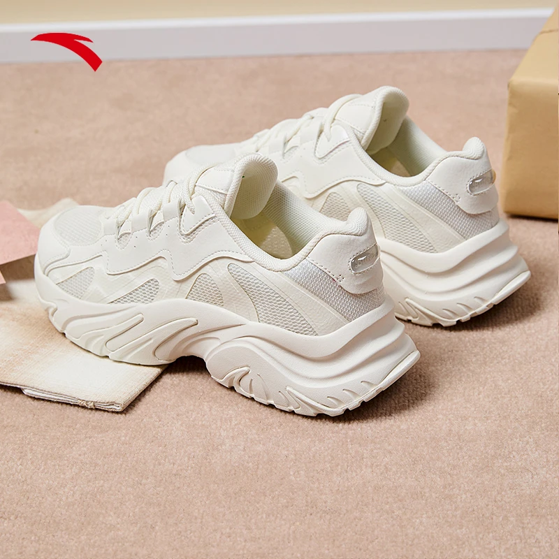 安踏兔子鞋丨增高休闲鞋女2024新款厚底复古运动老爹鞋122338884