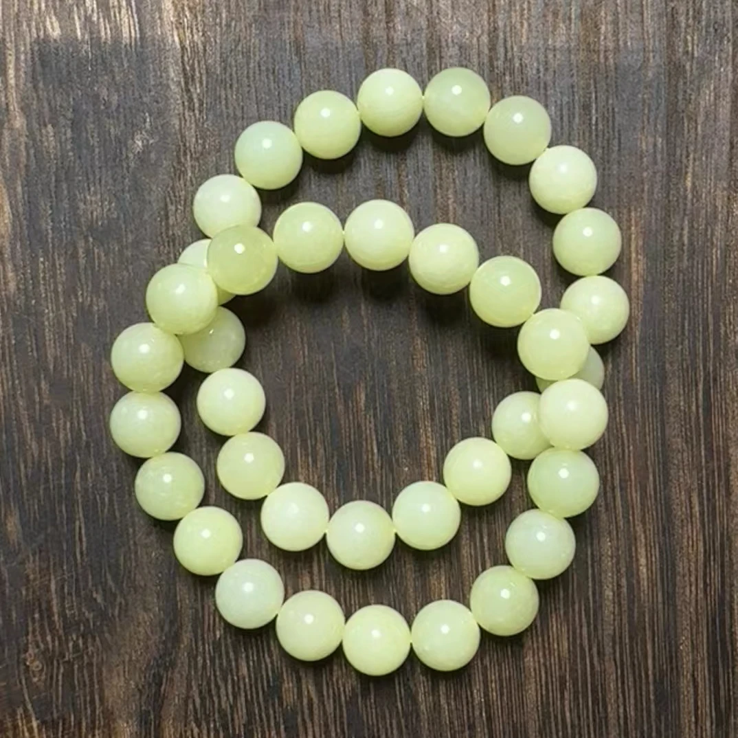 【嘉玉隆珠宝】天然和田玉手串10mm左右黄口多样性发货仅一条