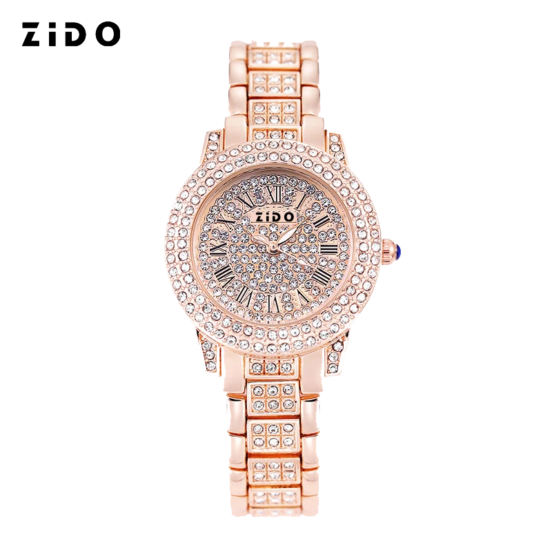 高档聚宝盆手表女士轻奢经典时尚潮流满钻气质百搭女士精致腕表