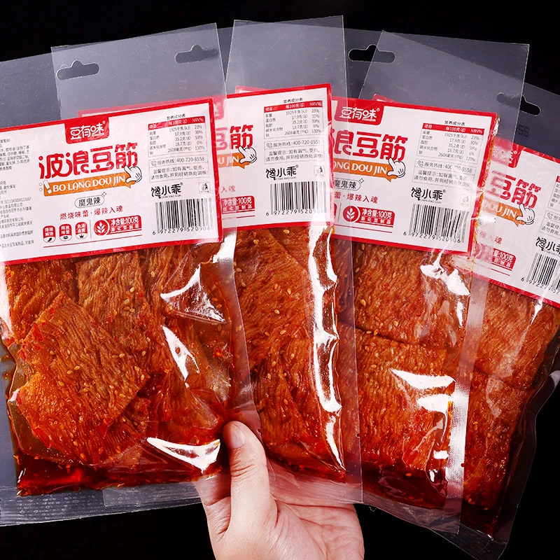 豆有味鞋底波浪豆筋大包辣条爆辣辣片特产麻辣零食儿时休闲湖南