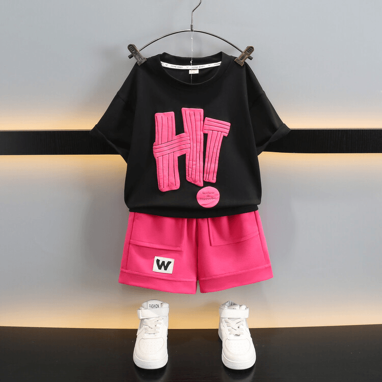儿童夏季新款无袖休闲套装中小童洋气男宝时尚帅气夏天运动两件套