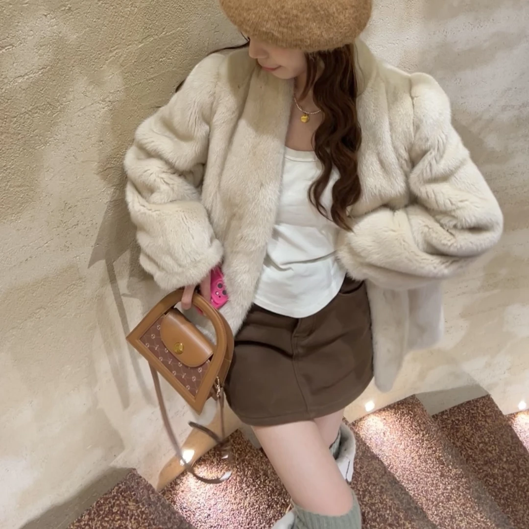 【白月光】新款冬整貂天鹅绒貂皮大衣女水貂毛