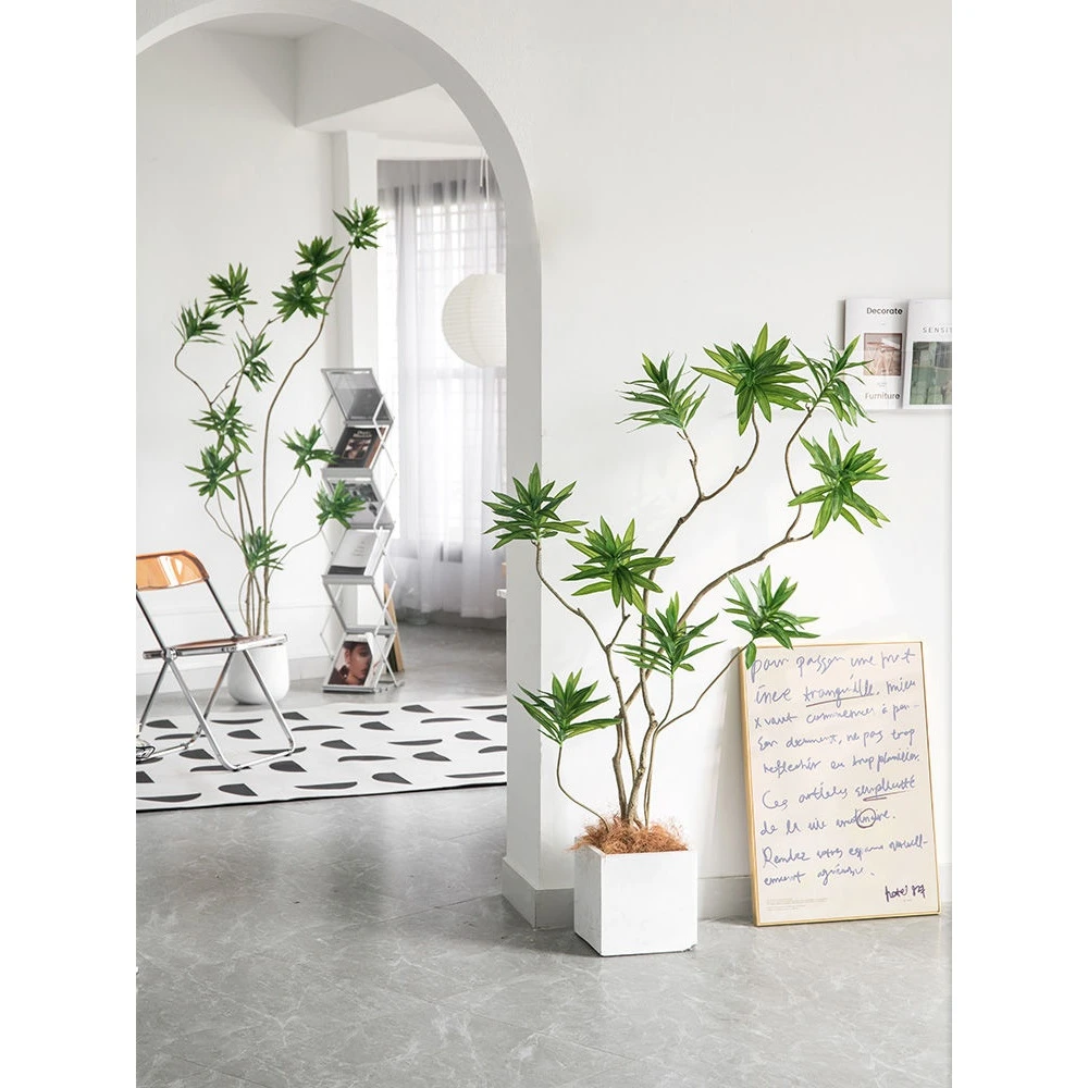 仿真绿植百合竹大型北欧室内客厅橱窗网红造型假植物造景盆栽甜甜