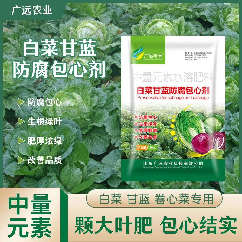 白菜甘蓝防腐包心剂加速生长剂抗寒抗冻防烂心防病腐专用叶面肥料