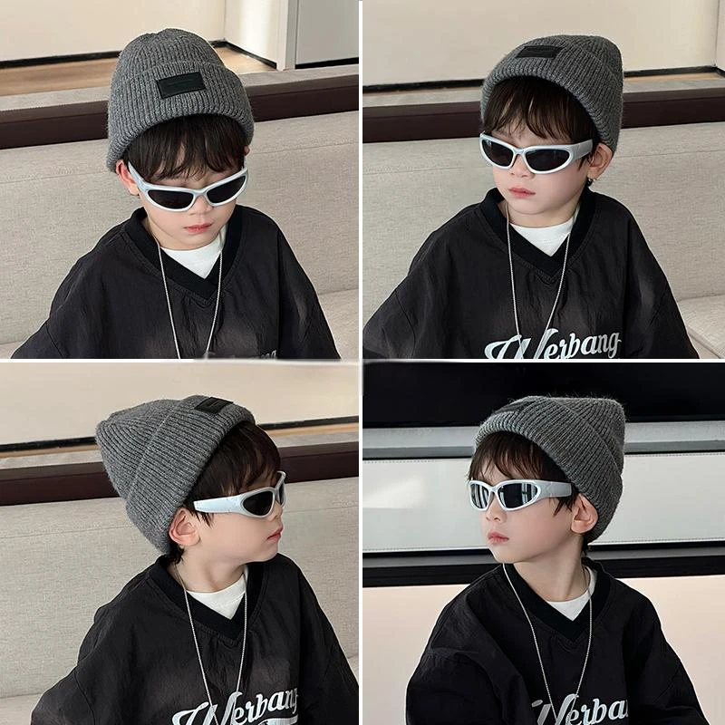 儿童毛线帽子针织秋冬季2024新款秋季男孩冷帽潮酷痞帅气春秋冬天