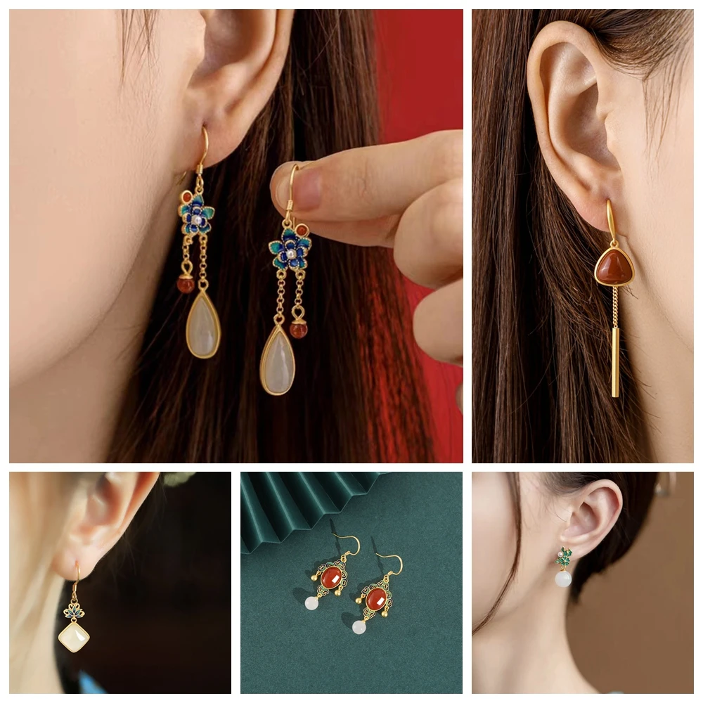 925银耳饰 【重工款】新中式国潮风耳环复古耳坠集合