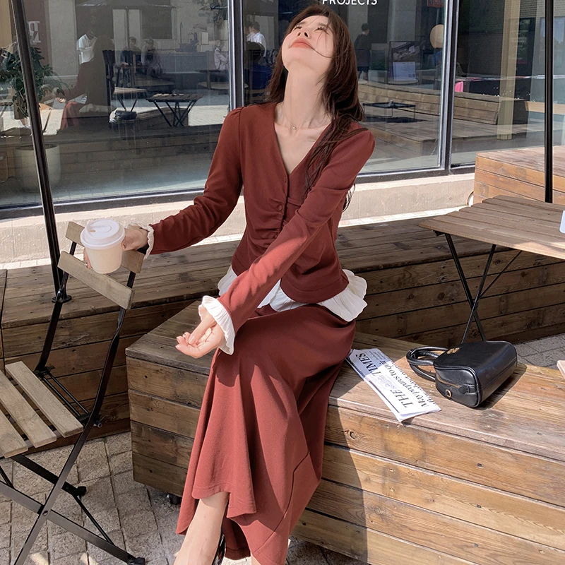 女装时尚套装套装气质长袖公主风休闲风复古法式森系时尚秋装裙子