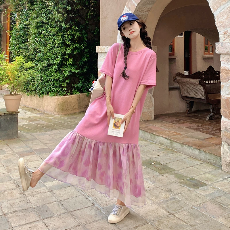 上新！现货休闲拼接连衣裙2c113-8808-P115-K1