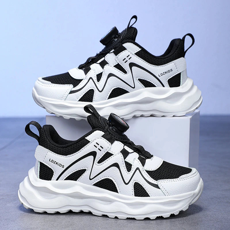 儿童鞋子6-12岁春秋季新款网面透气时尚男女童运动鞋中大童跑步鞋