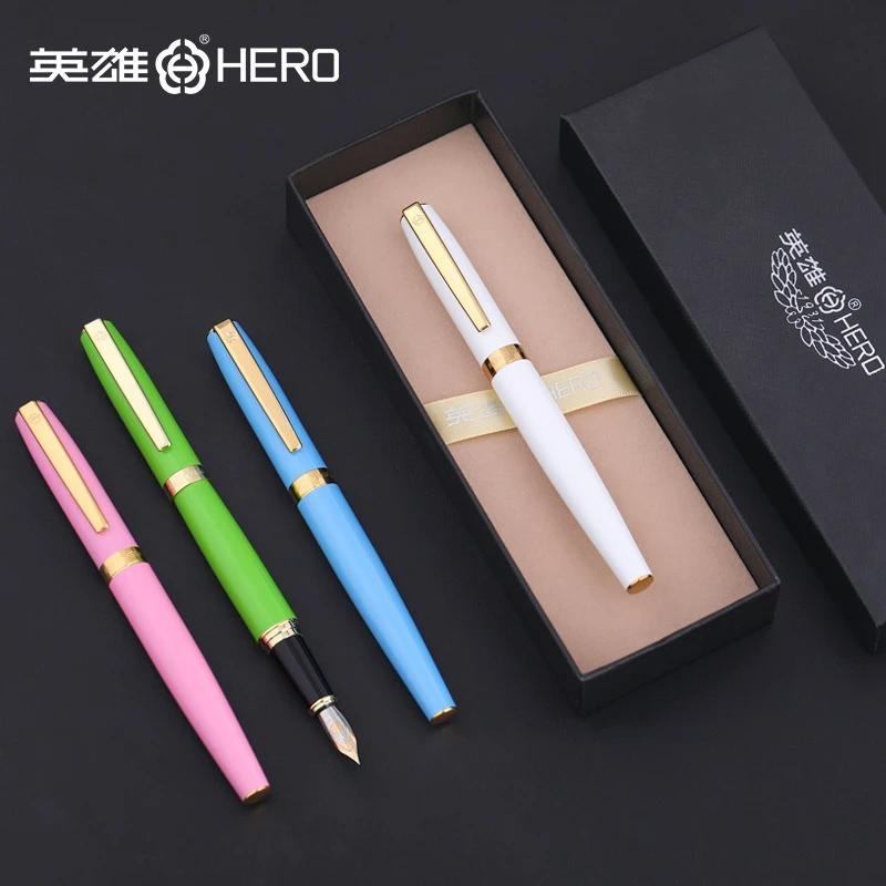 HERO英雄钢笔382美工笔弯头成人商务办公学生书写练字用硬笔书法