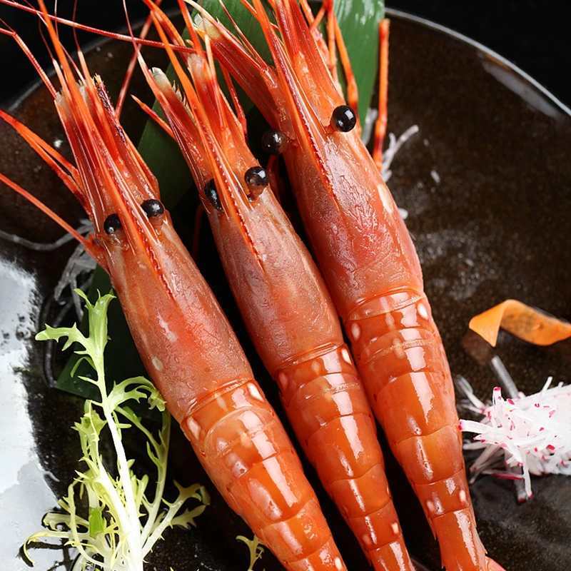 【领鲜者】加拿大牡丹刺身 北极甜虾 斑点虾1kg/盒25-33只 刺身甜虾