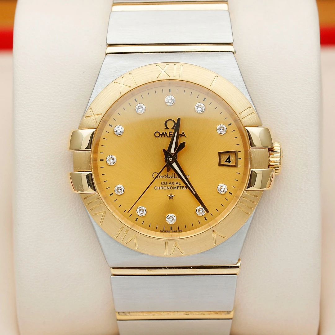 99新 Omega/欧米茄 添珍严选/星座/间金原钻35mm/自动机械单表