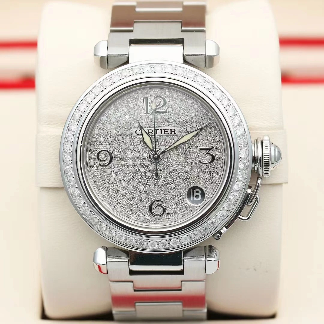99新 Cartier/卡地亚 【捡漏价】帕莎/35mm/自动机械/精钢后钻/单表