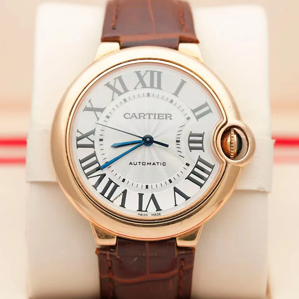 99新 Cartier/卡地亚 蓝气球系列/36.6mm/18K玫瑰金/单表