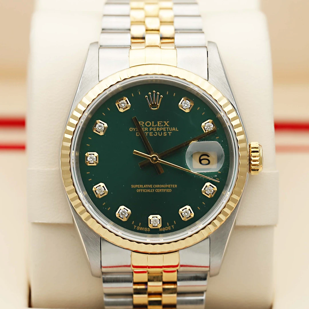 99新 Rolex/劳力士 添珍严选/日志16233/间金后钻/36mm自动机械单
