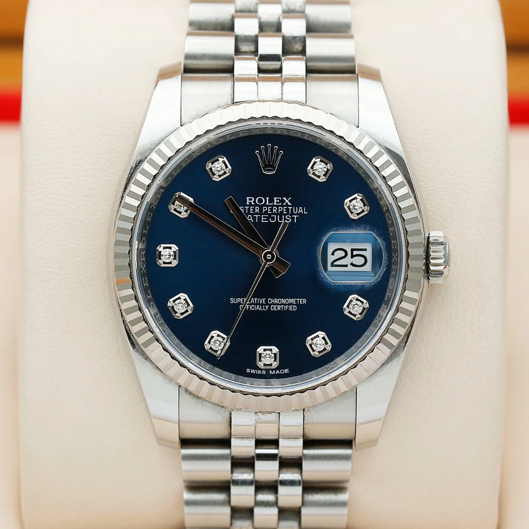 99新 Rolex/劳力士 116234/原钻/自动机械/间18K白金/36mm/单表