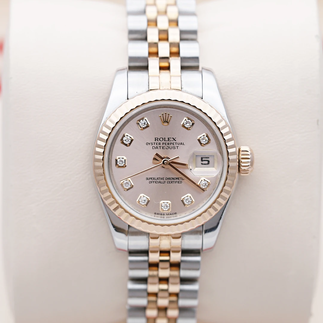 99新 Rolex/劳力士 179171日志间玫瑰金原钻26mm自动机械/单表