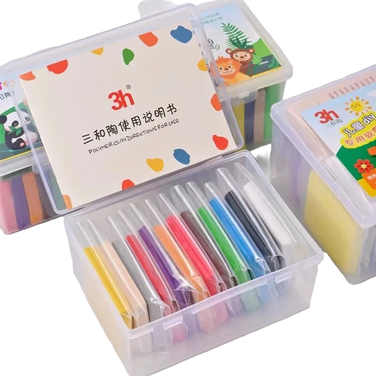 三和12色/24色/36色高品质软陶泥套盒儿童手工彩色陶泥无毒无味