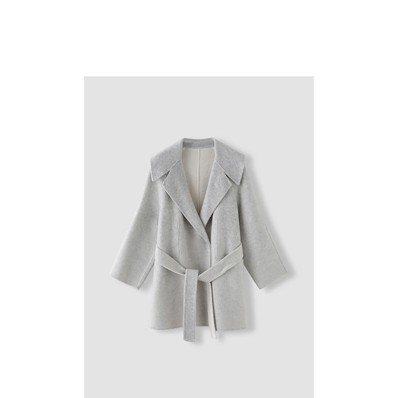 【直播间同价】气质休闲中长款大女人毛呢外套 多色 QXJN208X