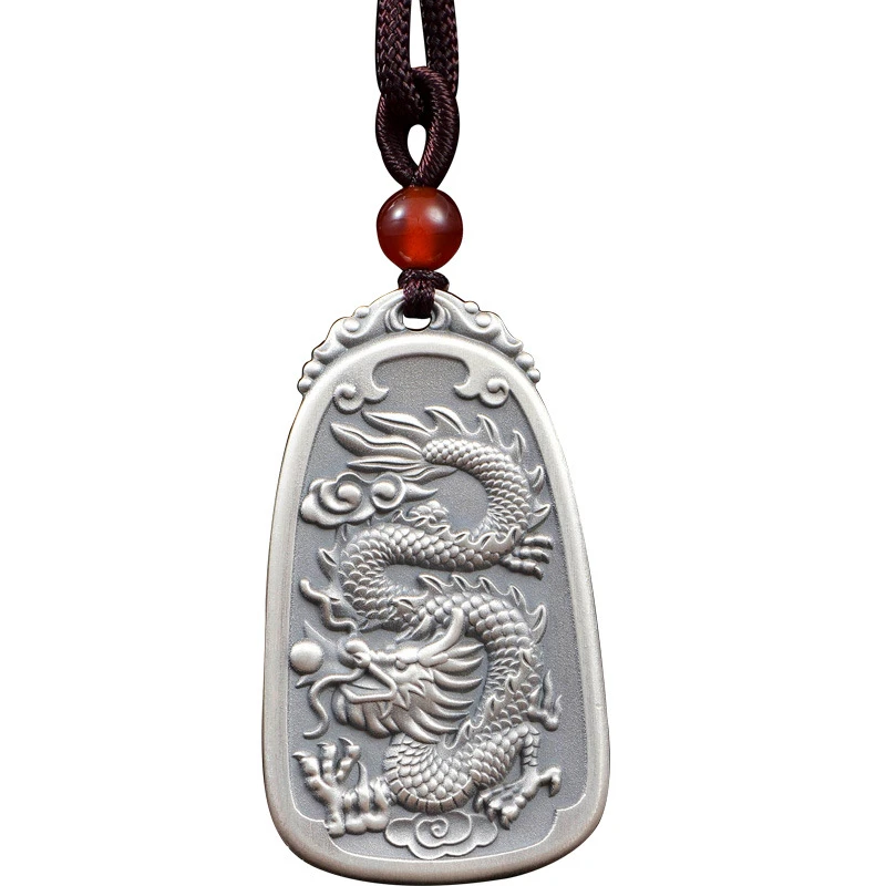 足银银制品 龙牌吊坠  飞龙吊坠 好运连连 越来越好