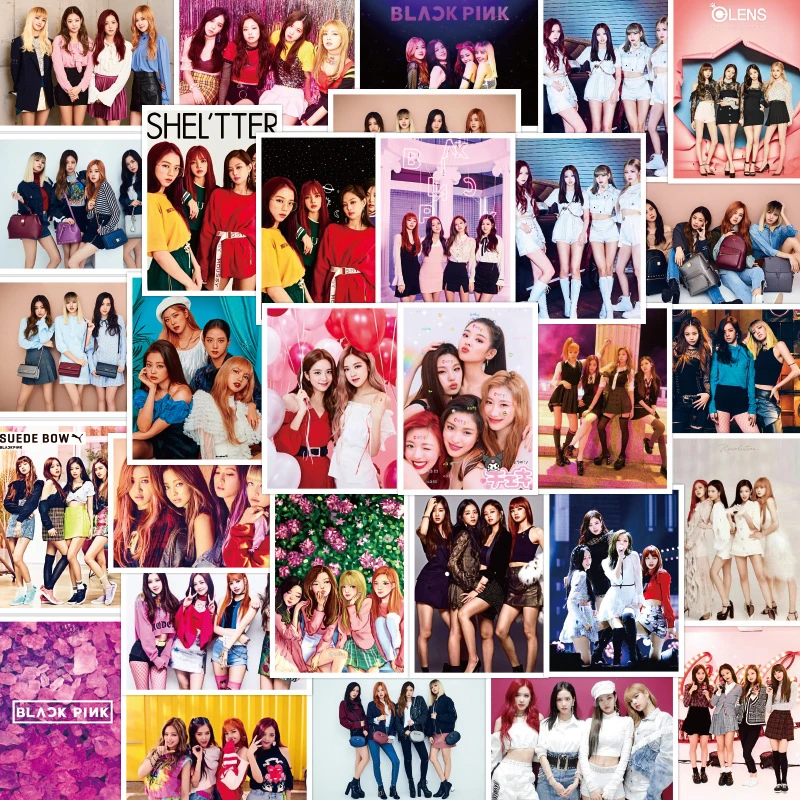 Blackpink贴纸 Jennie朴彩英Lisa金智秀明星周边女团手账装饰素材