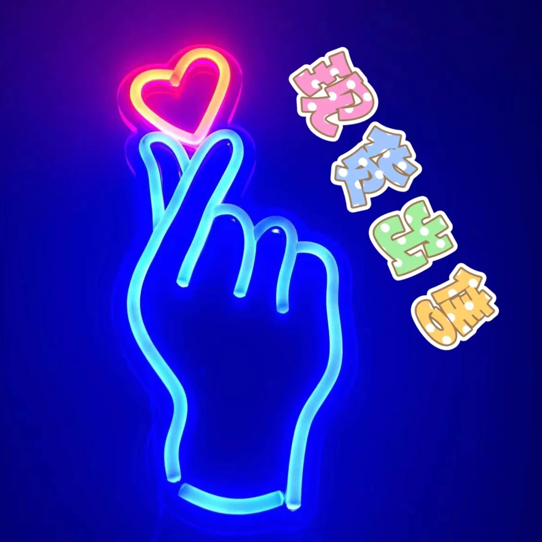 【特价】硅胶软霓虹灯&玻璃管霓虹灯/背板材质黑色pvc&透明亚克力