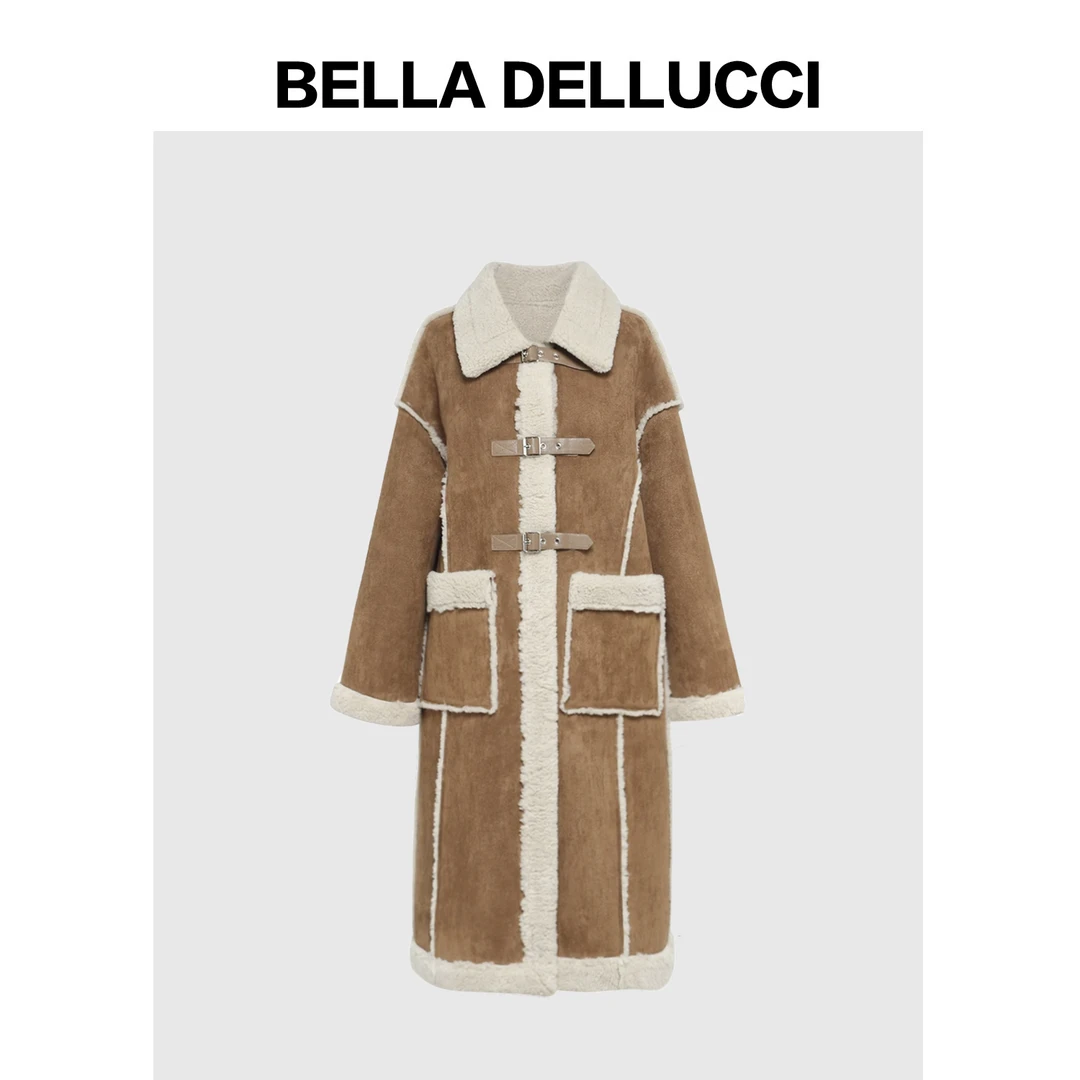 2023秋冬羔新款毛长款气质长外套加厚冬季时尚保暖