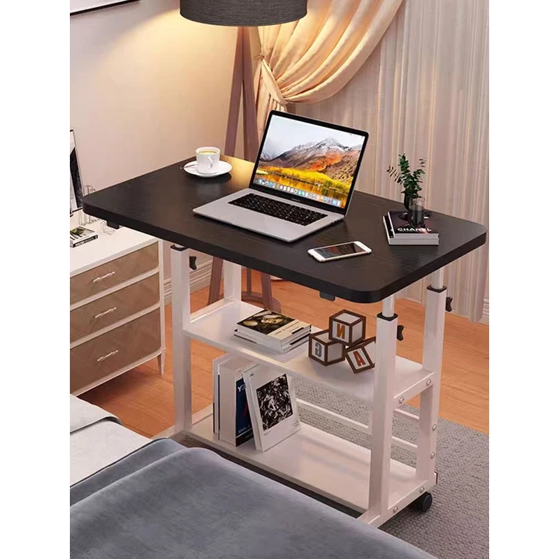 移动小桌板升降桌办公桌子电脑桌家用床边桌卧室台式学习桌出租屋