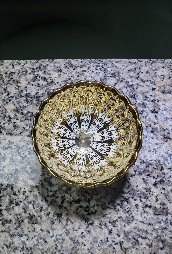 【闪购商品】金玉满堂茶杯手工茶具陶瓷品茗杯主人杯描金1