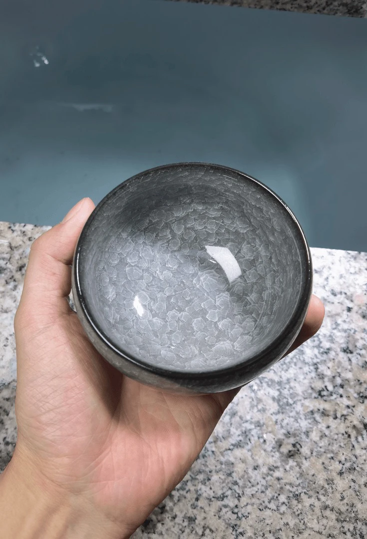 【闪购商品】墨冰冰裂纹复古茶杯手工茶具陶瓷品茗杯主人杯1