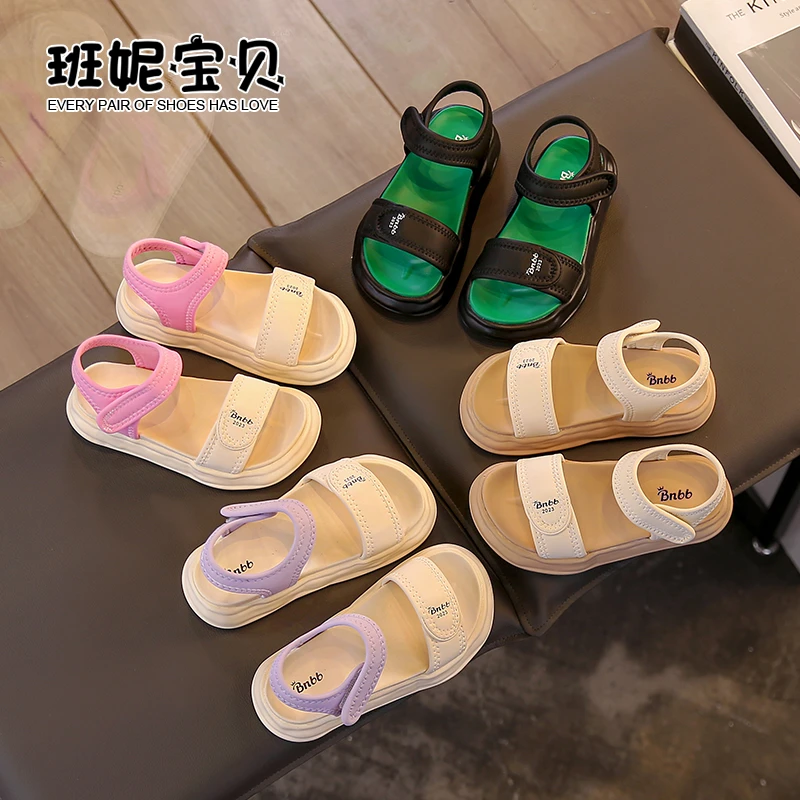 女童凉鞋2025夏季新款儿童时尚童鞋男童软底公主凉鞋B512