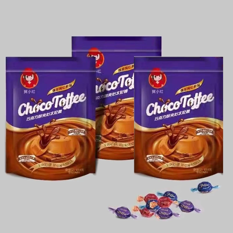 【到手3包】巧克力味夹心太妃糖圣诞节糖果网红年货喜糖（试吃2块）