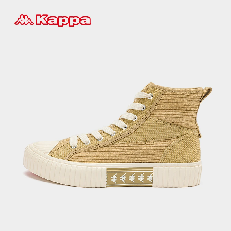 Kappa卡帕高帮帆布鞋经典串标男鞋女鞋复古休闲平底鞋K0CY5VS01D