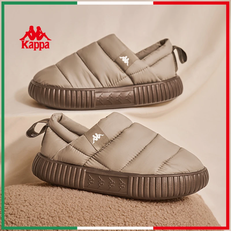 Kappa/卡帕面包鞋背靠背冬季女款百搭棉鞋女士鞋潮流款厚底鞋CC21