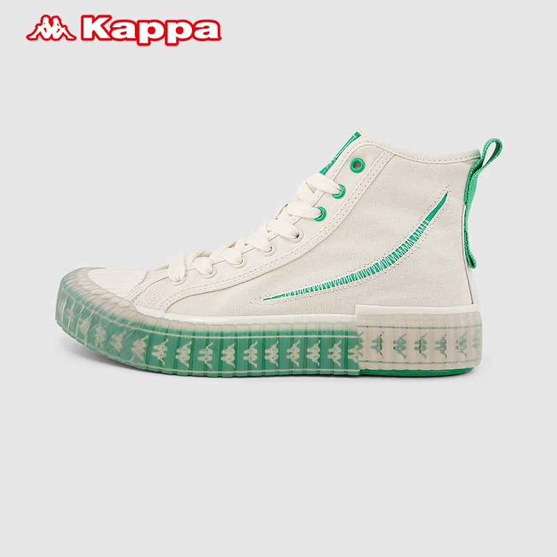 Kappa背靠背高帮帆布鞋冬季复古潮流百搭时尚女鞋运动帆布鞋S51C