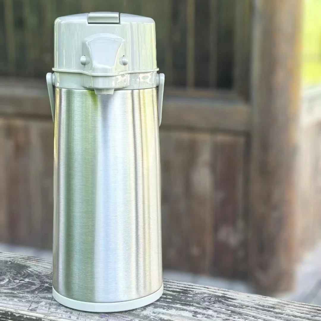 棋牌室按压式热水壶保温瓶麻将馆茶楼家用大容量茶瓶开水瓶保温壶