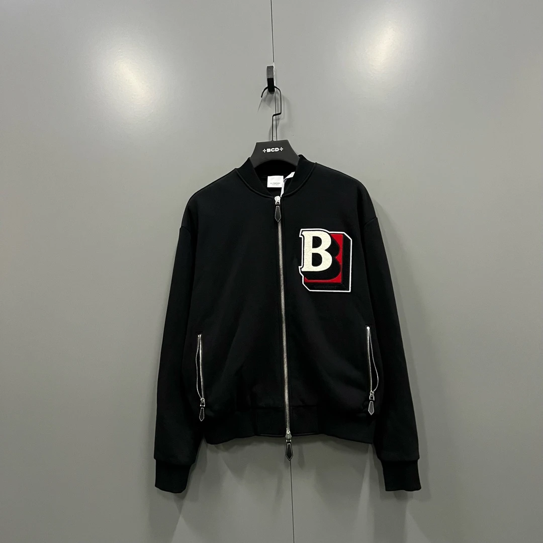 Burberry 巴宝莉 徽标刺绣logo拉链外套 M码/全新/公价9800/吊牌