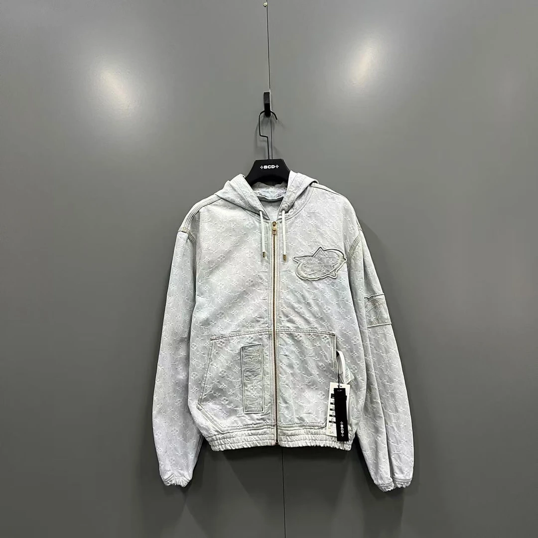 Louis Vuitton x NBA 联名 牛仔老花连帽外套 50码/98新/毒13999
