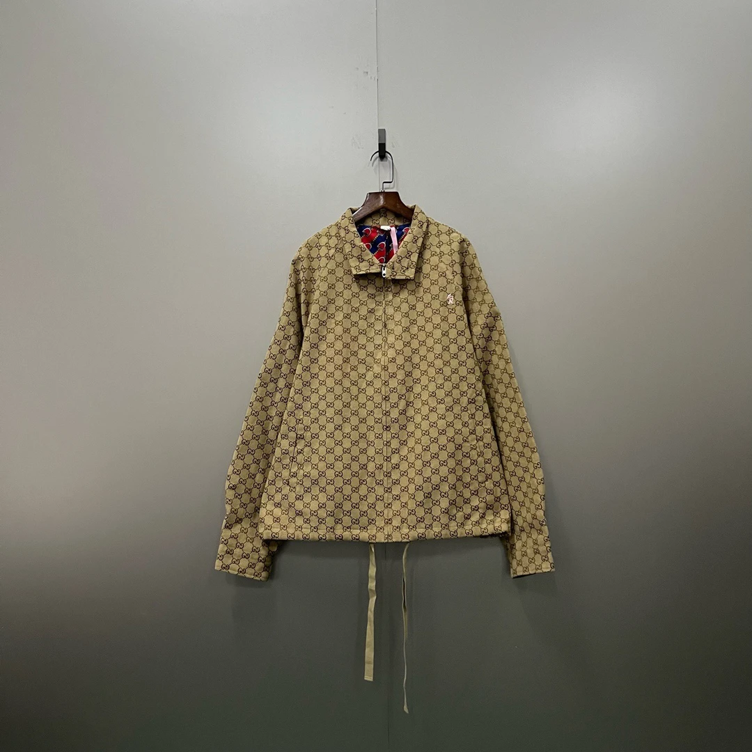 GUCCI 古驰 满印老花小猪刺绣夹克 50码/98新/公价12600/无配件