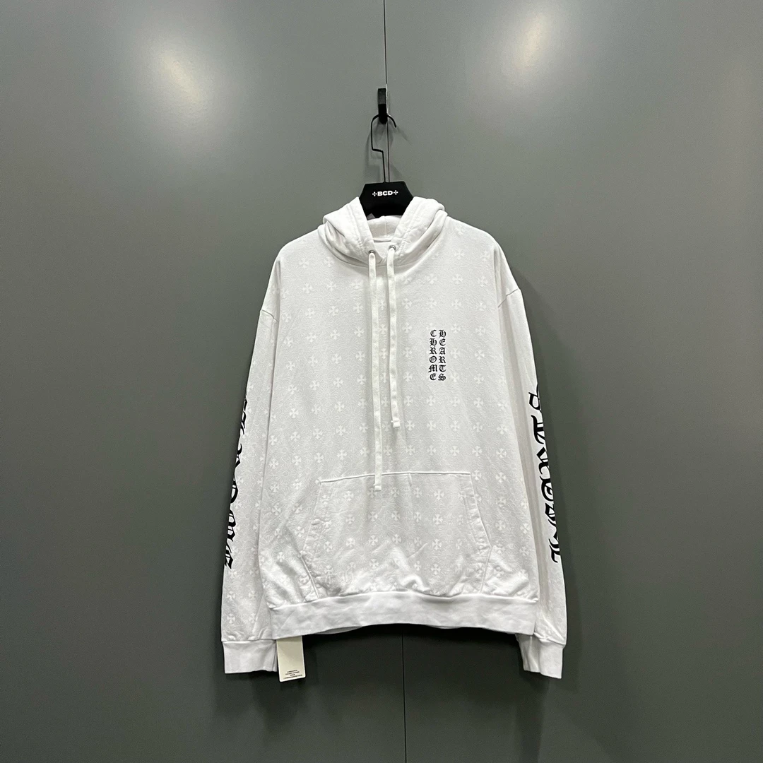 Chrome Hearts 克罗心 暗纹十字马蹄logo拉链帽衫 XL码/98新/