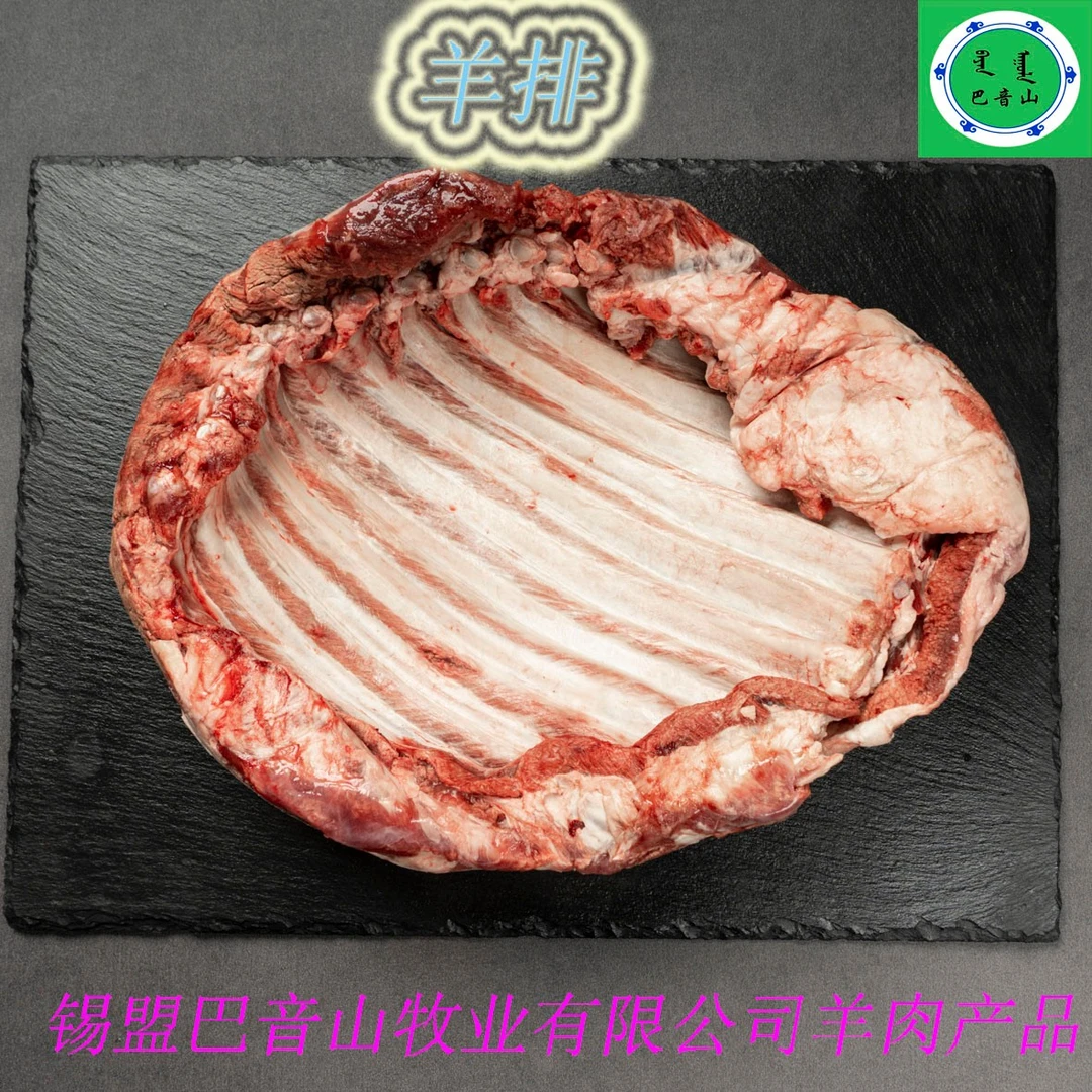 内蒙古锡林郭勒盟散养三岁草地羯羊羊排肉质鲜嫩冷冻食品1500g