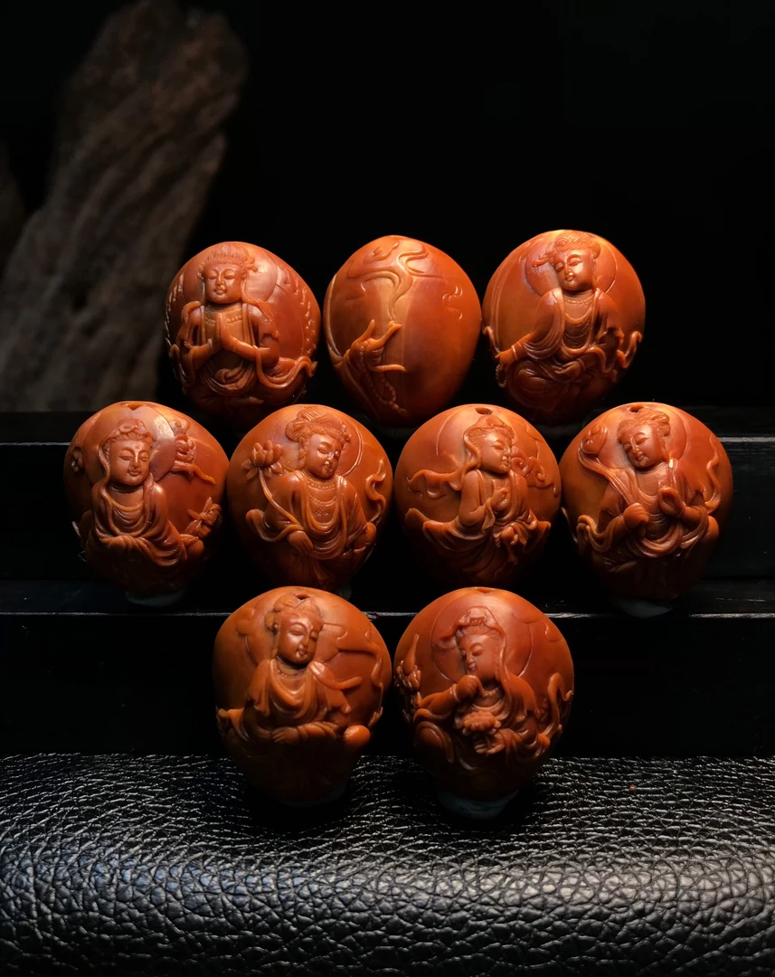 【琢礼】孙小娟【铁核莲花观音】2.2*2.5南工苏工橄榄核雕XJ408005