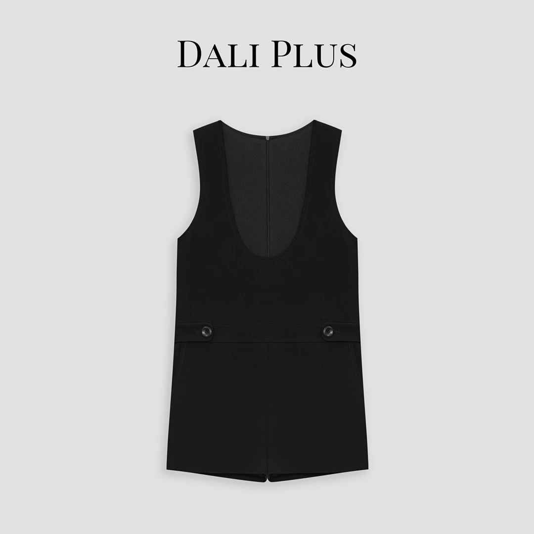 DALI PLUS高奢线法式高级感优雅高档连体衣背带裤-D4XY0162-1