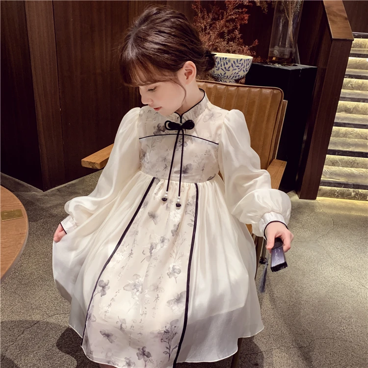 【宠粉浮力】米米哈罗女童古装汉服裙国风连衣裙 M87528