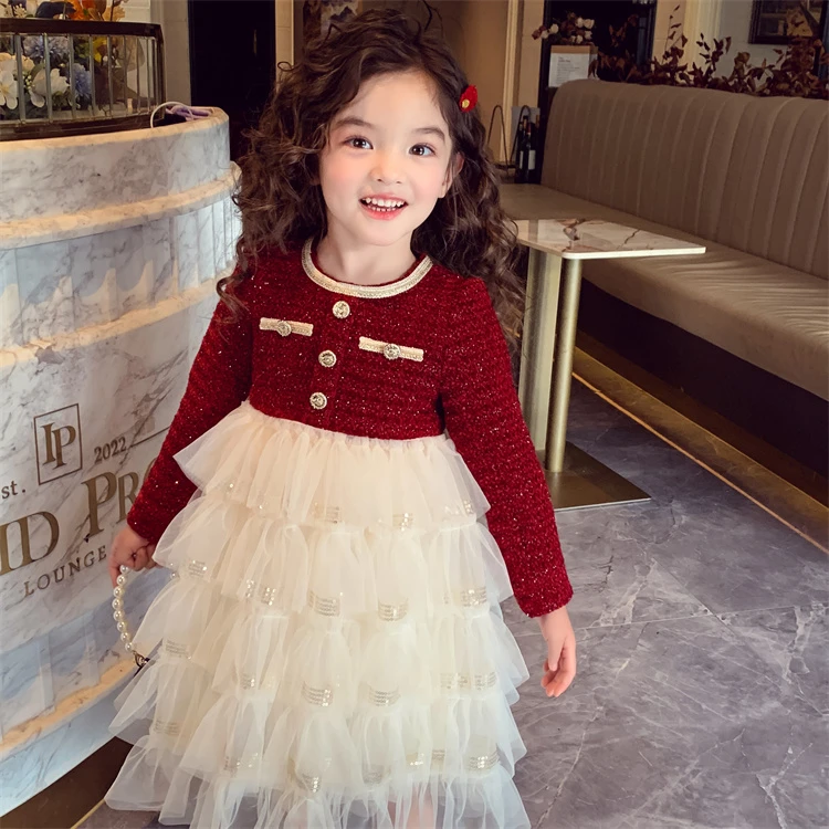 【现货】米米哈罗【宫廷漫步】女童加绒/不加绒公主裙连衣裙D240302