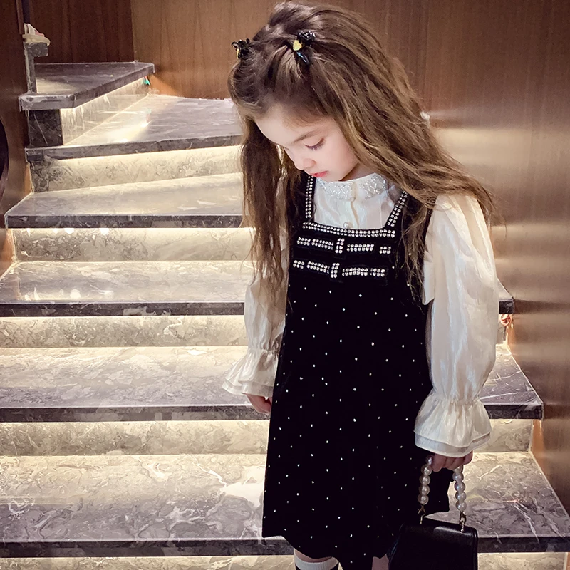 【年中浮力】米米哈罗女童连衣裙赫本风背心裙高级感小黑裙Q24792