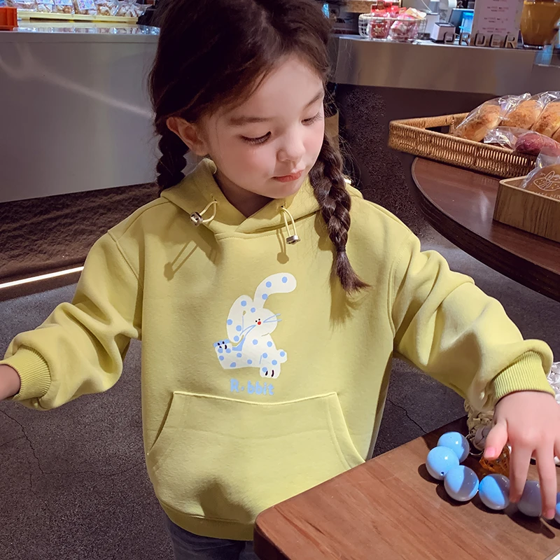 【宠粉浮力】米米哈罗女童卫衣秋装宽松连帽上衣卡通帽衫潮 Q24644