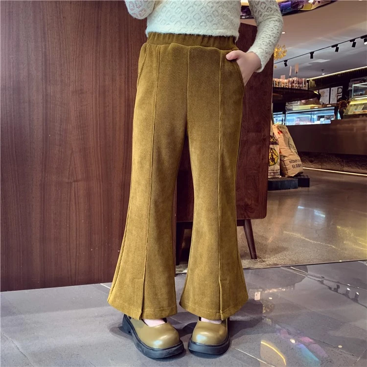 【年中浮力】女童冬款丝绒纯色喇叭裤 MX83218