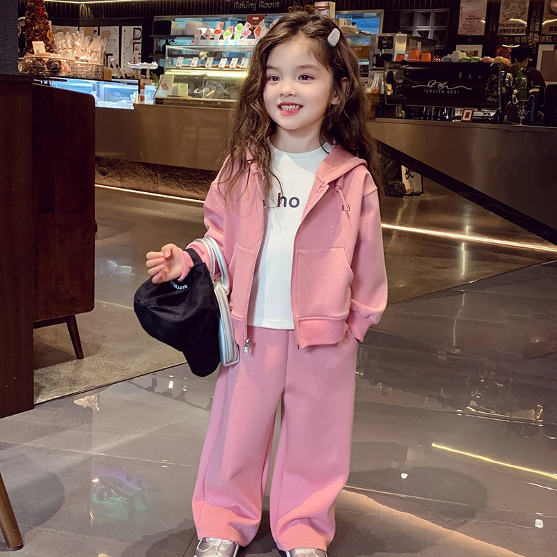 【宠粉浮力】米米哈罗女童套装连帽外套休闲裤两件套运动服 Q24692